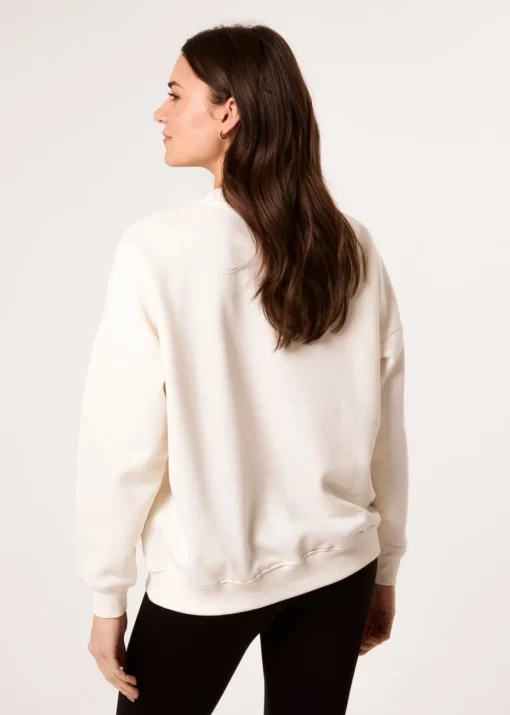 Blue Vanilla Ivory Weekend Denim Applique Sweatshirt