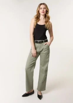 Blue Vanilla Khaki Wide Leg Pocket Trouser