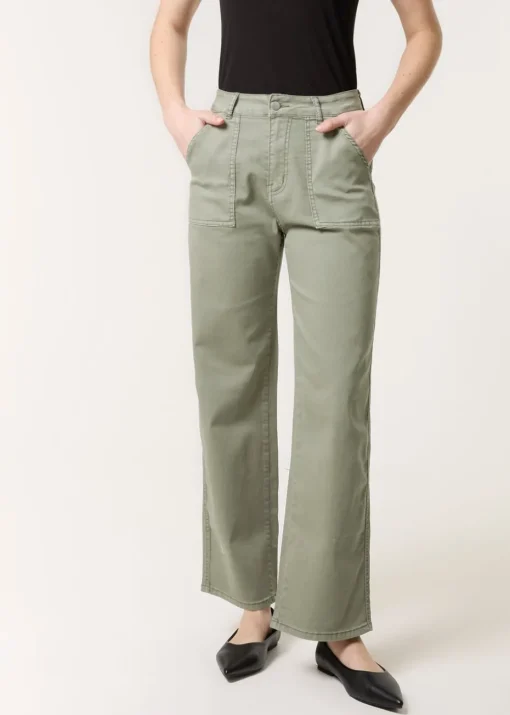 Blue Vanilla Khaki Wide Leg Pocket Trouser