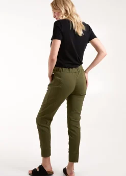 Blue Vanilla Khaki Zip Drawstring Trousers