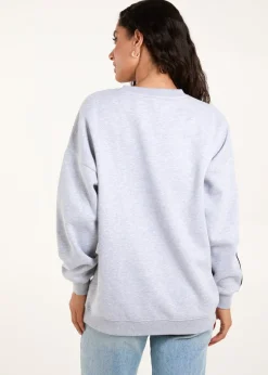 Blue Vanilla Light Grey Los Angeles Slogan Sweatshirt