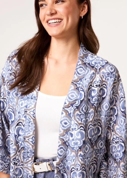 Blue Vanilla Navy 3/4 Sleeve Kimono
