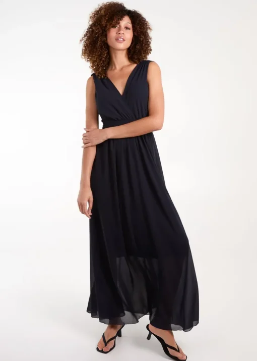 Blue Vanilla Navy Maxi Crossover Dress