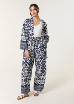 Blue Vanilla Navy Ornamental Two Co Ord Set