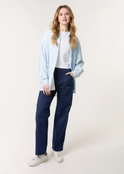 Blue Vanilla Navy Wide Leg Pocket Trouser