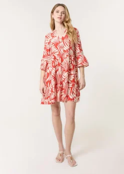 Blue Vanilla Orange Ric Rac Smock Shirt Dress