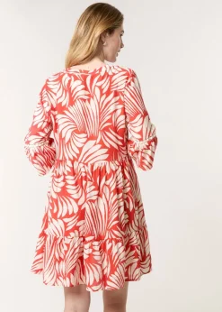 Blue Vanilla Orange Ric Rac Smock Shirt Dress