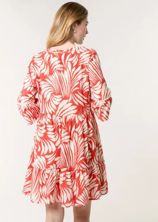 Blue Vanilla Orange Ric Rac Smock Shirt Dress