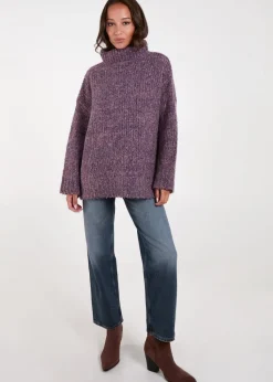 Blue Vanilla Purple Turtle Neck Specked Jumper