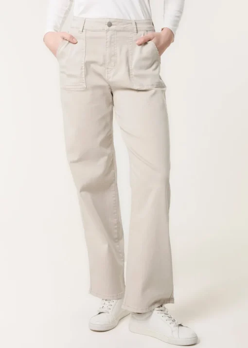 Blue Vanilla Sand Wide Leg Pocket Trouser