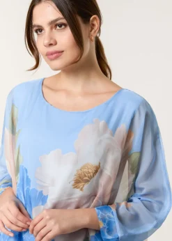 Blue Vanilla Silk Like Floaty Top