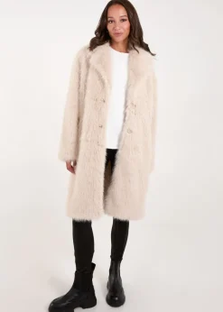 Blue Vanilla Stone Plush Fur Coat