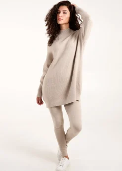 Blue Vanilla Stone Ribbed Jumper & Knit Legging Set