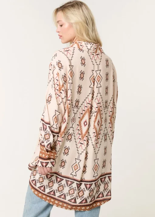 Blue Vanilla Stone Shirt With Geometric Print