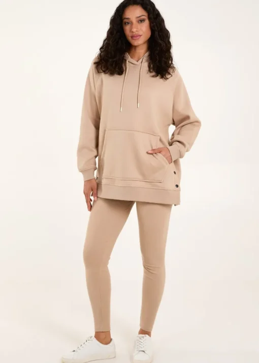 Blue Vanilla Stone Side Popper Hoodie & Legging Set