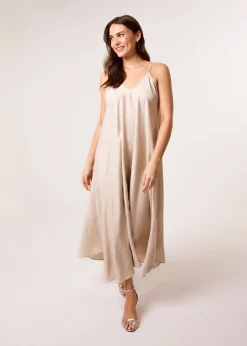 Blue Vanilla Stone V Neck Diamante Dress