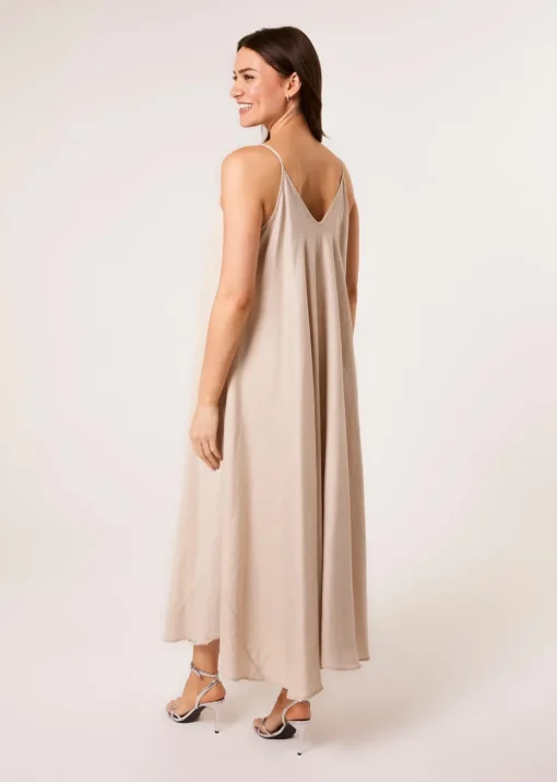 Blue Vanilla Stone V Neck Diamante Dress