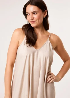 Blue Vanilla Stone V Neck Diamante Dress