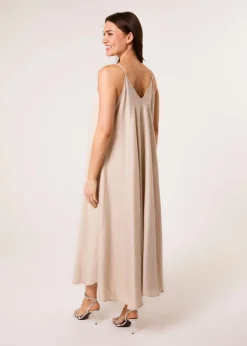 Blue Vanilla Stone V Neck Diamante Dress