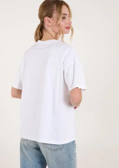 Blue Vanilla White Sequin Cruise T-Shirt