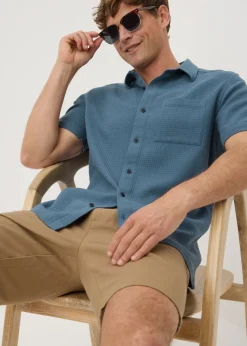 Blue Waffle Shirt
