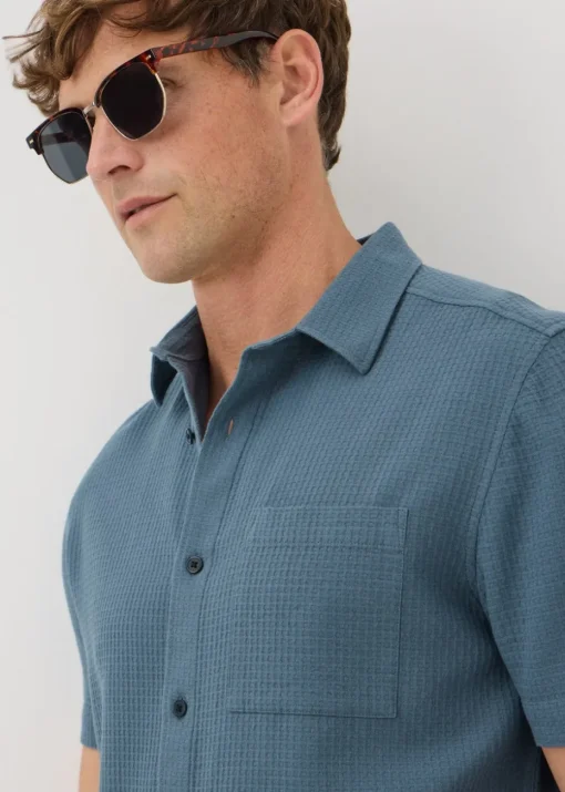 Blue Waffle Shirt