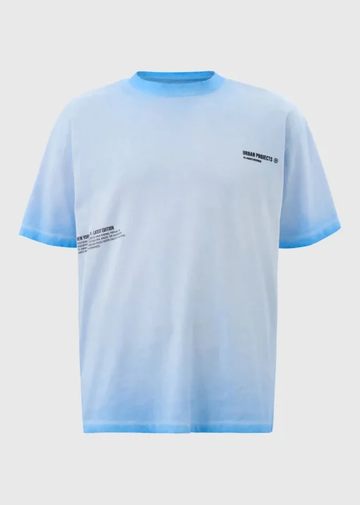 Blue Washed Slogan T-Shirt