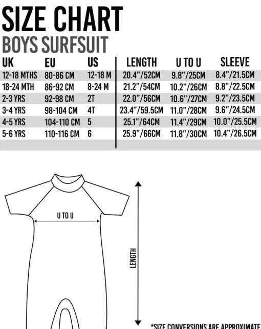 Bluey Boys Blue 1 Piece Surf Suit (18 Months-7 Years)