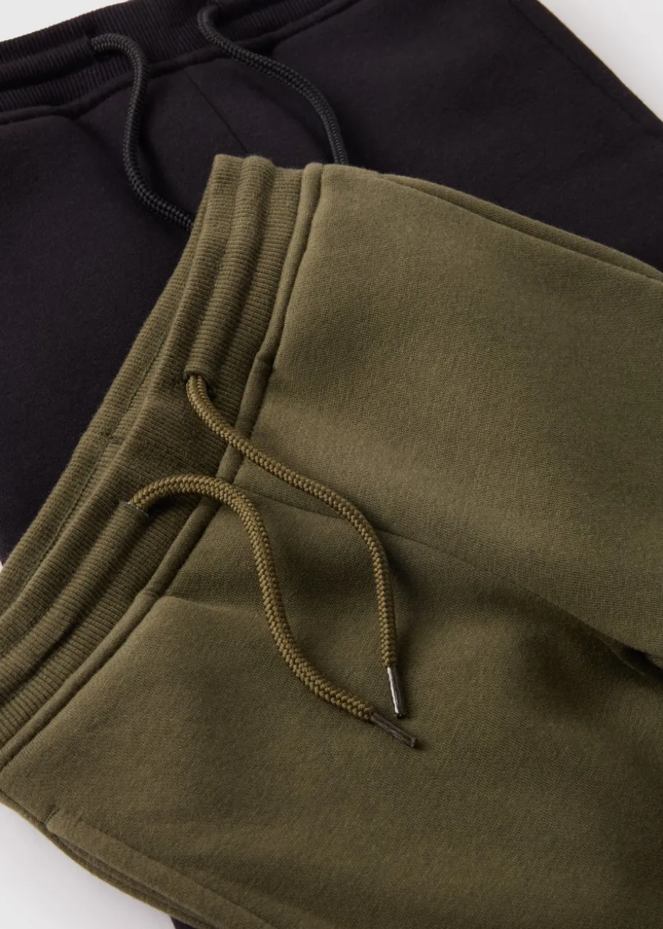 Boys 2 Pack Black & Khaki Joggers (1-7yrs)