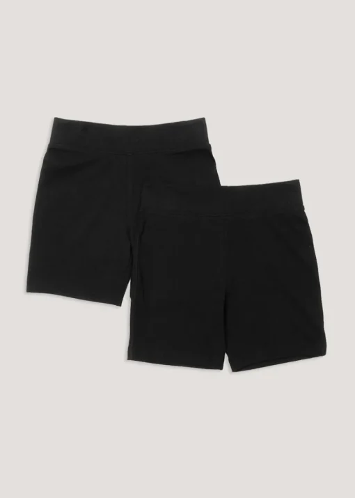 Boys 2 Pack Black Classic School Shorts (3-13yrs)