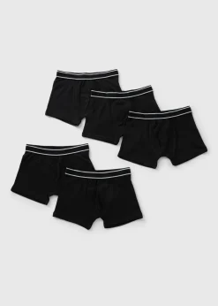 Boys 5 Pack Black Trunks (2-16yrs)
