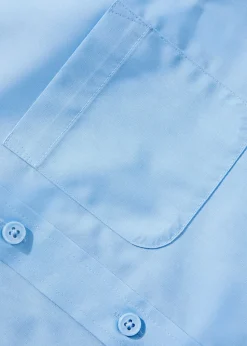 Boys 2 Pack Blue Short Sleeve School Shirts (4-16yrs)