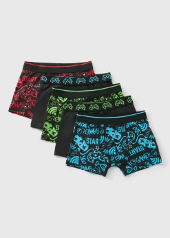 Boys 5 Pack Gamer Print Boxers (6-13yrs)