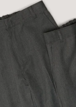 Boys 2 Pack Grey Classic Fit Longer Length School Trousers (3-13yrs)