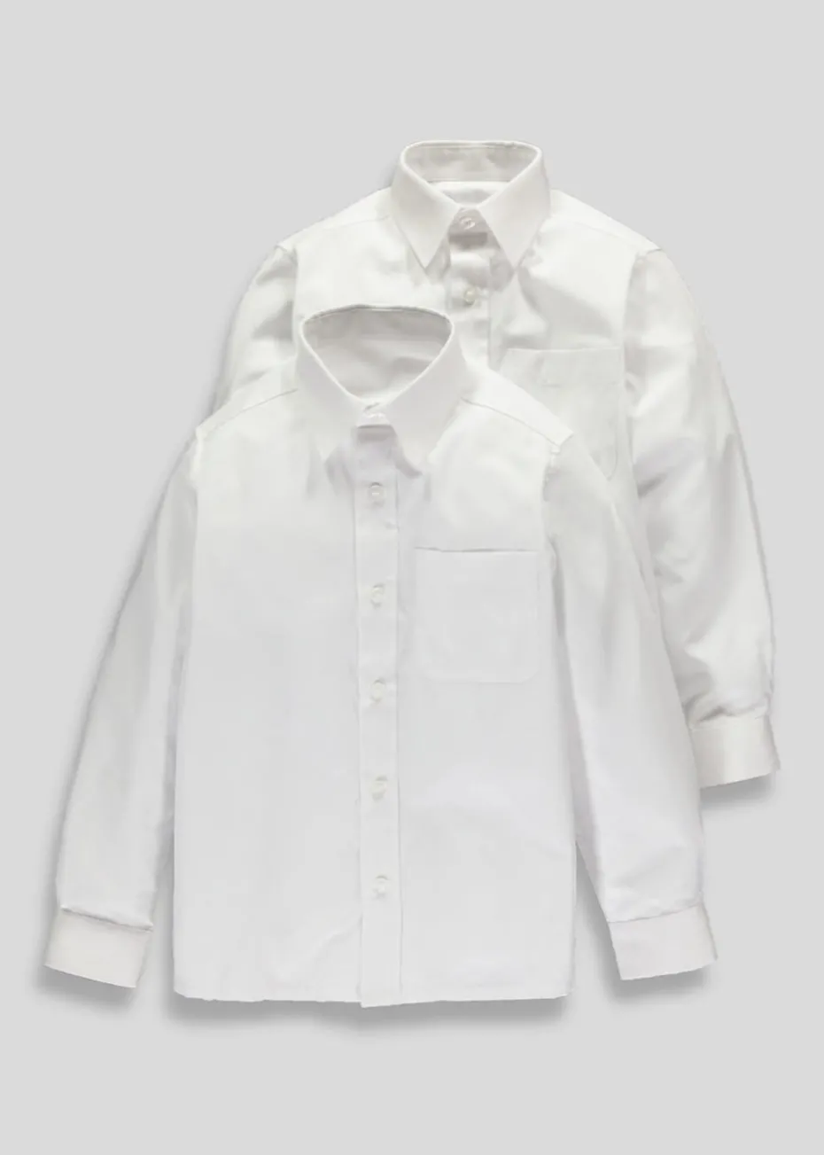 Boys 2 Pack White School Shirts (4-16yrs)