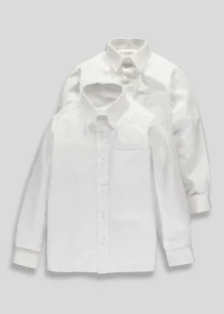 Boys 2 Pack White School Shirts (4-16yrs)