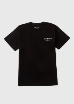 Boys Black Authentic T-Shirt (7-15yrs)