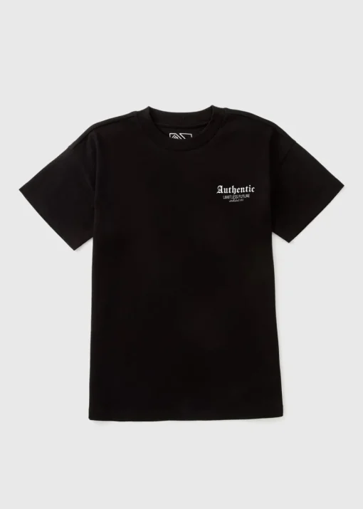 Boys Black Authentic T-Shirt (7-15yrs)