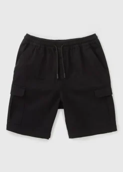 Boys Black Cargo Shorts (7-15yrs)