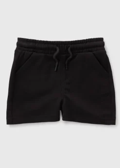 Boys Black Jogger Shorts (1-7yrs)