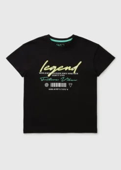 Boys Black Legend T-Shirt (7-15yrs)