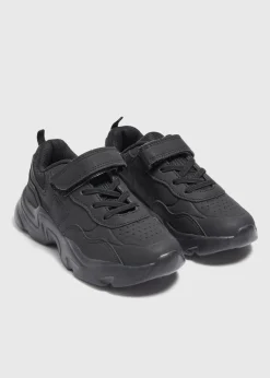 Boys Black School Trainers (Younger 10-Older 6)