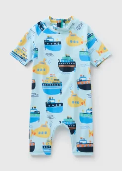 Boys Blue Boat Surf Suit (1-7yrs)