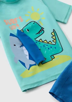 Boys Blue 3D Dinosaur Swim Set (1-7yrs)