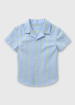 Boys Blue Stripe Oxford Shirt (1-7yrs)