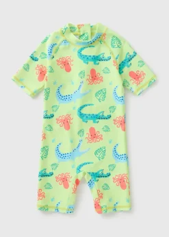Boys Green Crocodile Surf Suit (1-7yrs)