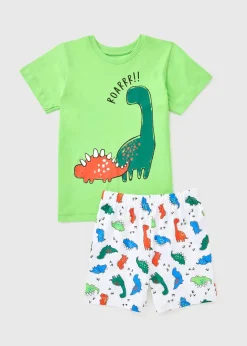 Boys Green Dinosaur Pyjama Set (1-7yrs)