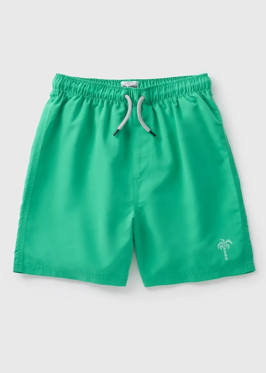 Boys Green Swim Shorts (7-15yrs)
