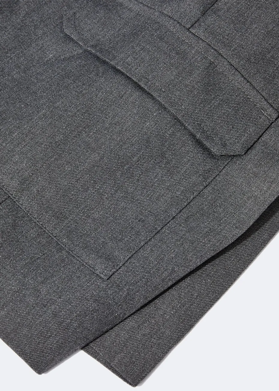 Boys Grey Cargo School Shorts (4-13yrs)