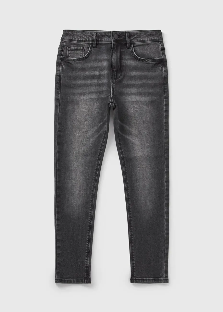Boys Grey Denim Skinny Jeans (7-16yrs)